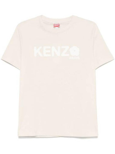 Boke Flower 2.0 Short Sleeve T-Shirt Cream - KENZO - BALAAN 1