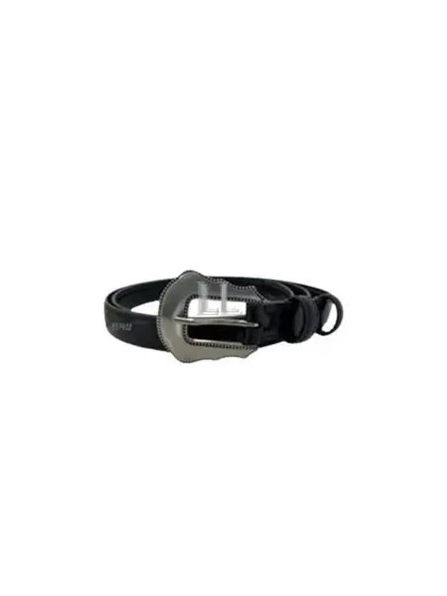 Metal Buckle Leather Belt Black - CELINE - BALAAN 2