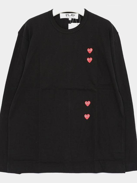 P1T3391 BLACK for red heart long sleeve t shirt - COMME DES GARCONS - BALAAN 2