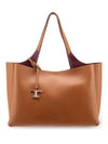 Logo Leather Medium Tote Bag Brown - TOD'S - BALAAN 2