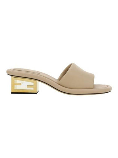 FF Baguette Motif Nappa Leather Sandals Beige - FENDI - BALAAN 1