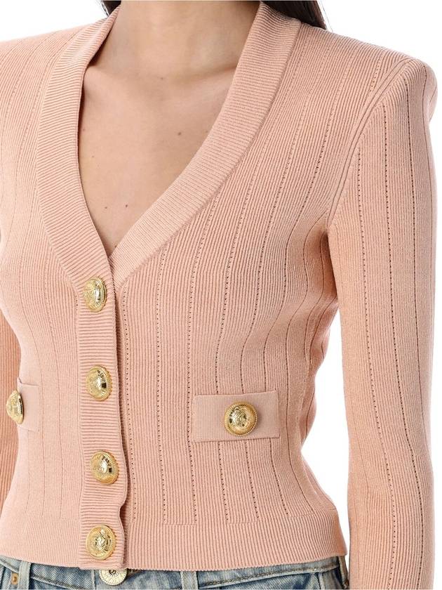 Gold buttons knit cardigan - BALMAIN - BALAAN 3