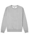 NRG Solo Swoosh Crew Neck Fleece Sweatshirt Grey - NIKE - BALAAN 1