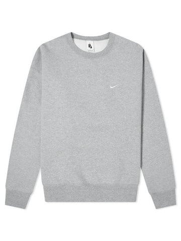 NRG Solo Swoosh Crew Neck Fleece Sweatshirt Grey - NIKE - BALAAN 1