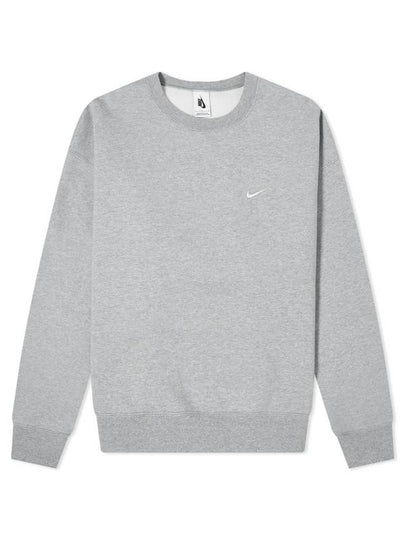 NRG Solo Swoosh Crew Neck Fleece Sweatshirt Grey - NIKE - BALAAN 2