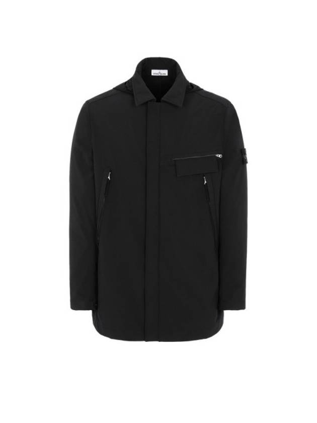 Light Soft Shell Long Zip-up Jacket Black - STONE ISLAND - BALAAN 1