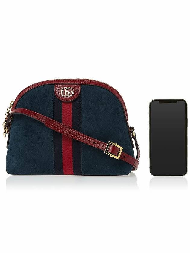 Ophidia small suede cross bag navy - GUCCI - BALAAN.