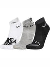 Y Sports Socks Everyday Lightweight Ankle Socks 3 Pack CU8129 902 - NIKE - BALAAN 1