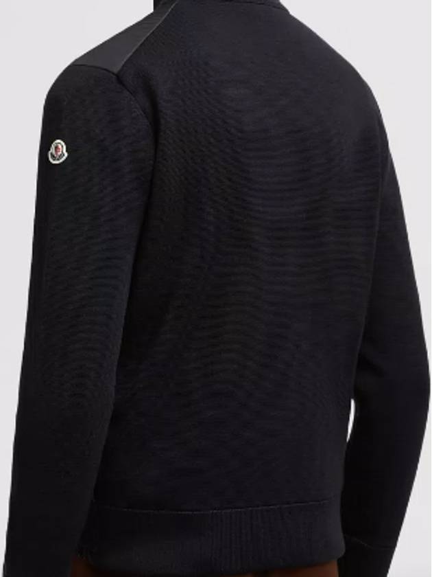 Padded wool cardigan black - MONCLER - BALAAN 5