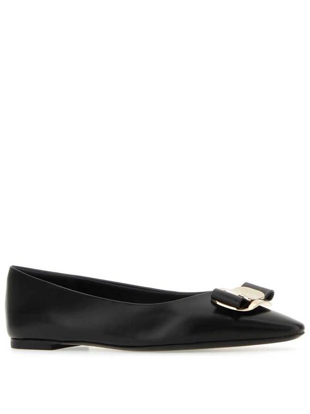 New Vara Plate Ballet Flat Black - SALVATORE FERRAGAMO - BALAAN 3