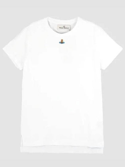 Embroided ORB Peru Short Sleeve T-Shirt White - VIVIENNE WESTWOOD - BALAAN 2