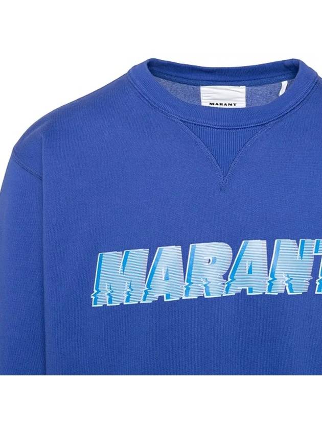 Miky Logo Print Sweatshirt Blue - ISABEL MARANT - BALAAN 5