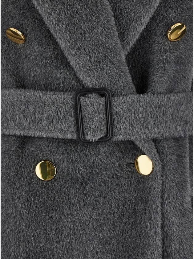 'Jole' Grey Double-Breasted Coat With Waist Belt In Alpaca Blend Woman - TAGLIATORE - BALAAN 3