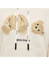 Bear Print Hooded Top Beige - PALM ANGELS - BALAAN.