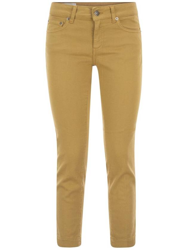 Rose cropped stretch cotton trousers - DONDUP - BALAAN 1