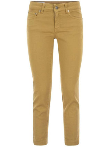 Rose cropped stretch cotton trousers - DONDUP - BALAAN 1