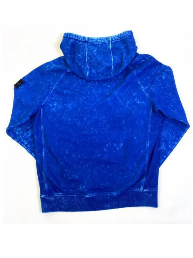 Off Dye Treatment Waffen Patch Hoodie Blue - STONE ISLAND - BALAAN 4