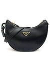 Arque Leather Shoulder Bag Black - PRADA - BALAAN 2