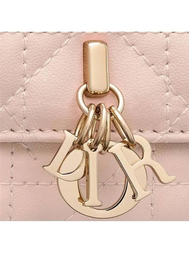 Phone Chain Cannage Lambskin Pouch Bag Pink - DIOR - BALAAN 6