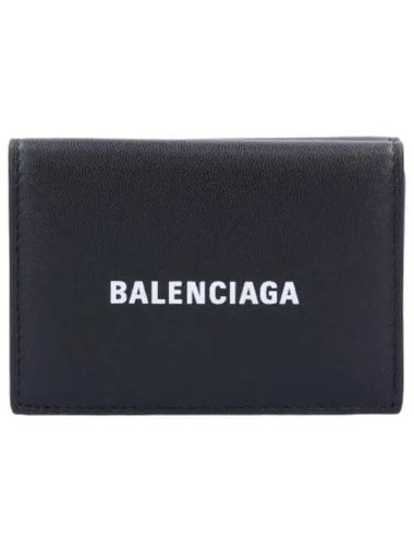 Logo Mini Card Holder Black - BALENCIAGA - BALAAN 1