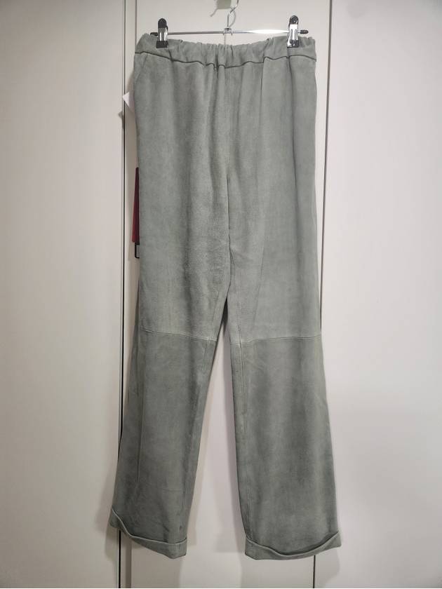 GEOGIO BRATO PELLA LEATHER sage green pants - GIORGIO BRATO - BALAAN 3