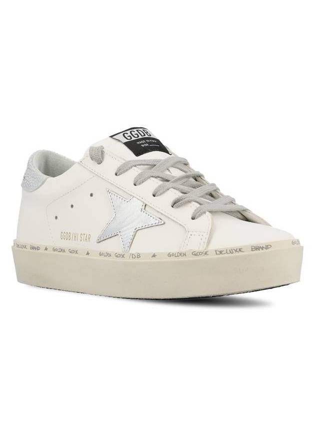 Hi Star White Metallic Silver Heel Tab Sneakers - GOLDEN GOOSE - BALAAN 3