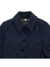 Women's Diamond Quilted Thermoregulated Check Jacket Midnight - BURBERRY - BALAAN 4