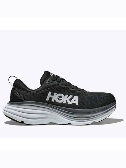 Bondi 8 Low Top Sneakers Black White - HOKA ONE ONE - BALAAN 2