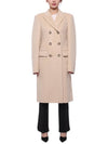 Women's Sportmax Virgin Wool Double Coat Beige - MAX MARA - BALAAN 4