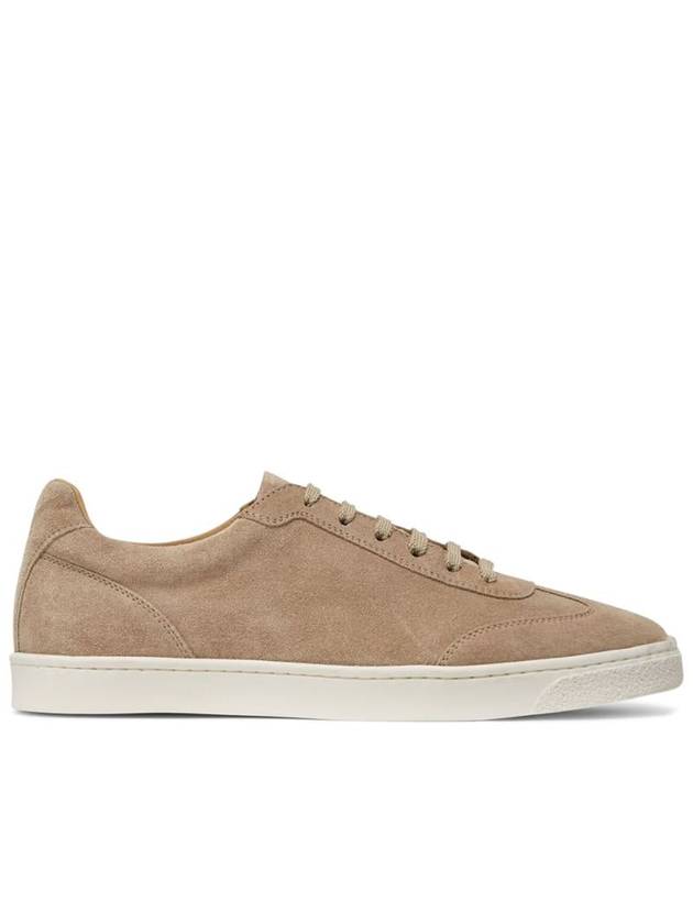 Almond Toe Leather Low Top Sneakers Sand Beige - BRUNELLO CUCINELLI - BALAAN 2