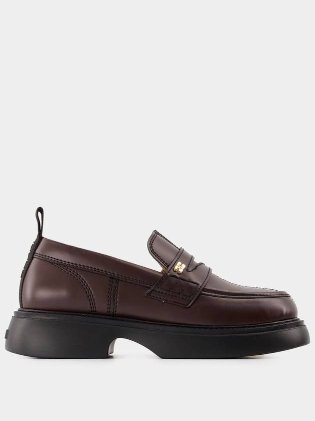 Everyday Loafers Ganni Synthetic Leather Melting Chocolate - GANNI - BALAAN 1