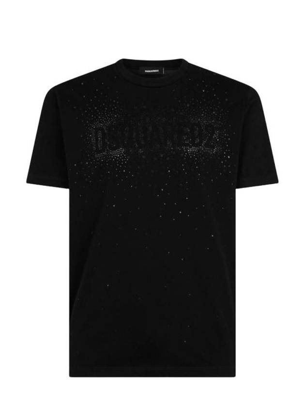 Crystals Cool Fit Short Sleeve T-Shirt Black - DSQUARED2 - BALAAN 2