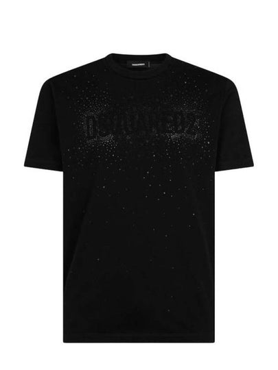 Crystals Cool Fit Short Sleeve T-Shirt Black - DSQUARED2 - BALAAN 2