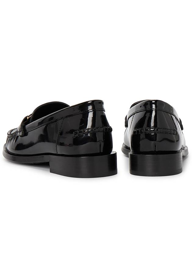 Moccasin Gancini Ornament Loafers Black - SALVATORE FERRAGAMO - BALAAN 7