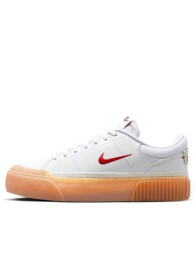 Court Legacy Lift Low Top Sneakers University Red White - NIKE - BALAAN 2