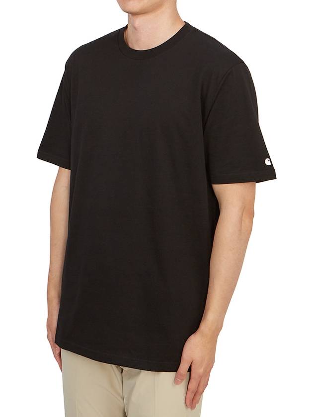 Base Short Sleeve T-Shirt Black - CARHARTT WIP - BALAAN 3