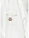 Logo Fleece Zip Up Hoodie Silk White - MONCLER - BALAAN 5