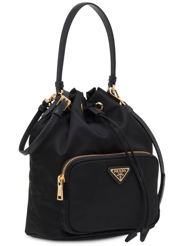 Duet Re-Nylon Bucket Bag Black Gold - PRADA - BALAAN 3