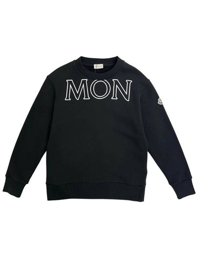 Women's Logo Patch Cotton Fleece Sweatshirt Black - MONCLER - BALAAN 2