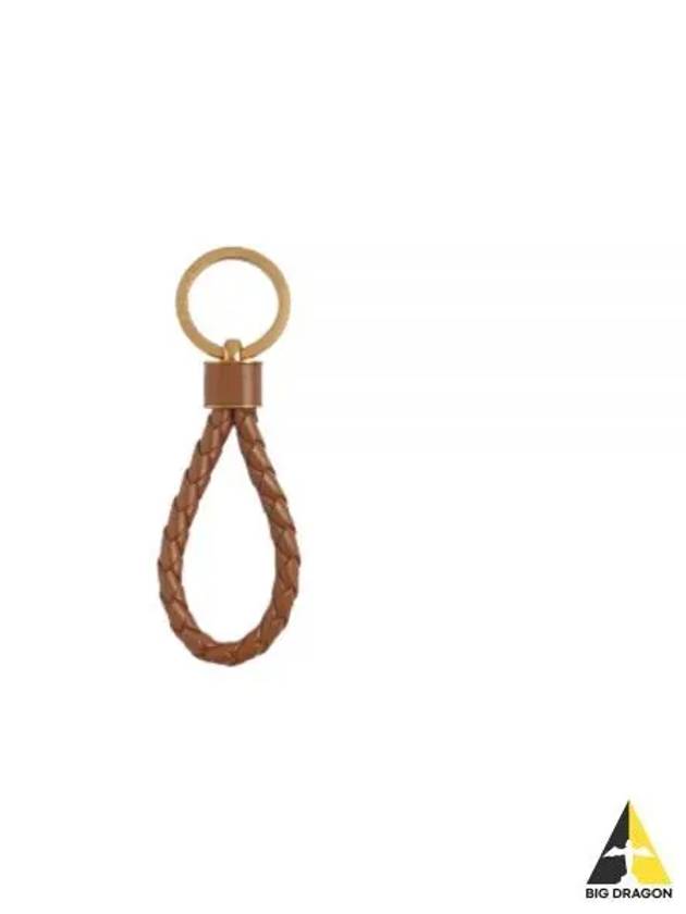 Intrecciato Lambskin Key Holder Brown - BOTTEGA VENETA - BALAAN 2