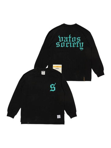 OLD LETTER OVERSIZED LONG SLEEVES T SHIRTS BLACK - STIGMA - BALAAN 1