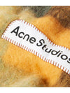 Check Mohair Muffler Chestnut Brown Yellow Green - ACNE STUDIOS - BALAAN 8