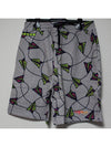 Gray fluorescent airplane printing training shorts - KENZO - BALAAN 1