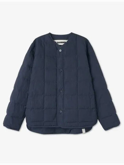 Quilted Button Jacket Blue - JIL SANDER - BALAAN 2