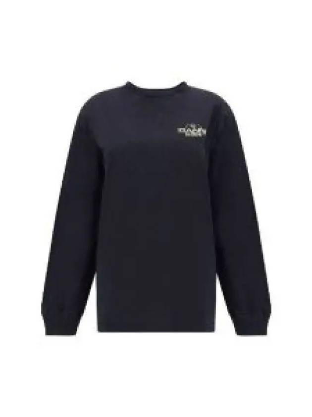 Logo Print Long Sleeve T-Shirt Black - GANNI - BALAAN 2