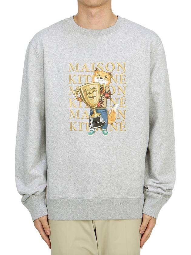 Fox Champion Regular Sweatshirt Grey - MAISON KITSUNE - BALAAN 2