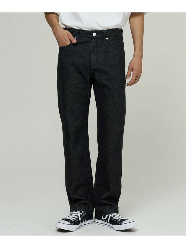 Black denim pants_straight fit - BLONDNINE - BALAAN 1