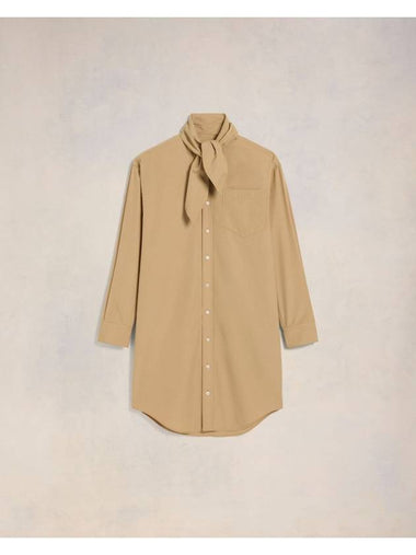 Scarf Collar Shirt Dress FDR104 CO0063 255 - AMI - BALAAN 1