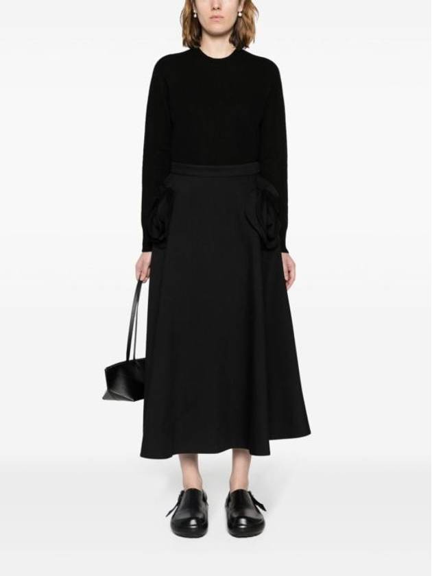 Wool Knit Top Black - JIL SANDER - BALAAN 5