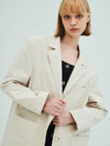 Cotton Oversized Jacket Cream - OPENING SUNSHINE - BALAAN 3